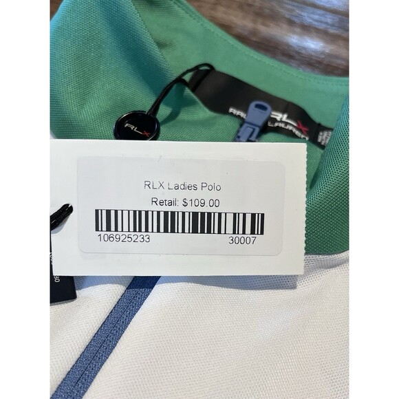 RLX Ralph Lauren Golf Polo Womens Size M White Sleeveless Shirt National Dallas - Picture 15 of 16